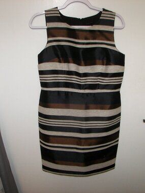 Ann Taylor sleeveless striped shift dress size 6